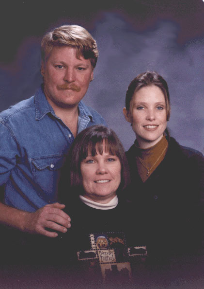 Gabrielle with Paula and Gery, Christmas 1998