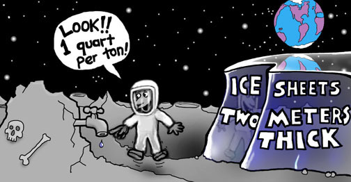 Two Meters Lunar Ice